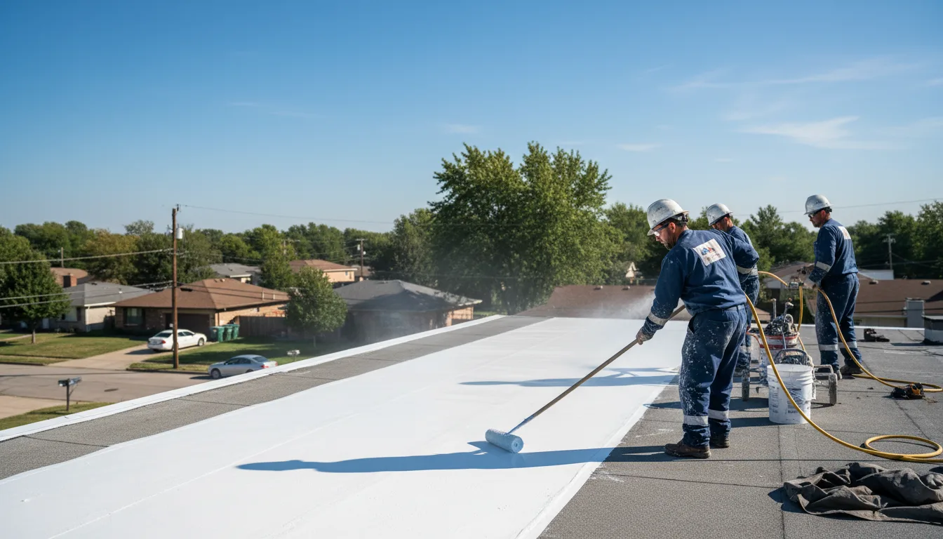 Commercial roof coating in Hopkins, MO near me